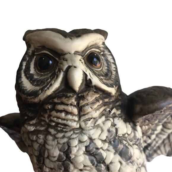 Owl Ceramic Brown Made In Japan vintage Owl Collectors 8” hand painted UCCTI - Picture 9 of 14